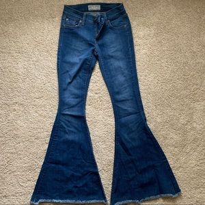 Free People High Rise Denim Flares